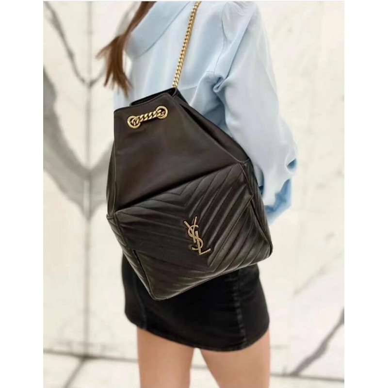 Wholesale Luxury Ysl Saint Laurent Joe Backpack 672609 In Black Lambskin - Image 4
