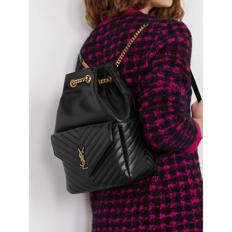 Wholesale Luxury Ysl Saint Laurent Joe Backpack 672609 In Black Lambskin - Image 5