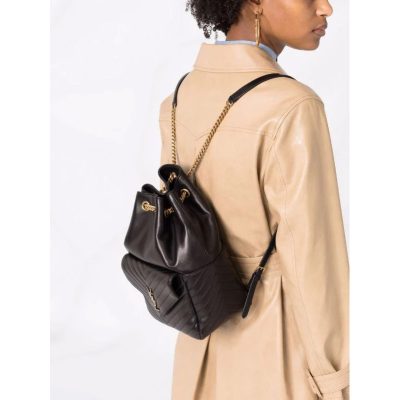 Wholesale Luxury Ysl Saint Laurent Joe Backpack 672609 In Black Lambskin