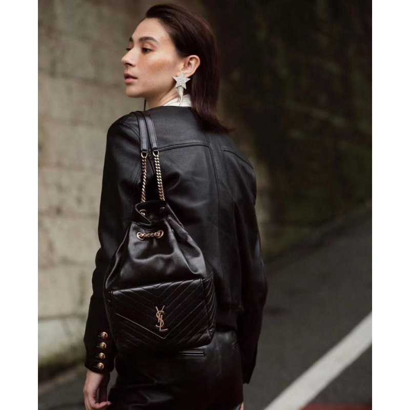Wholesale Luxury Ysl Saint Laurent Joe Backpack 672609 In Black Lambskin - Image 6