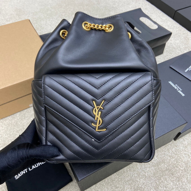 Wholesale Luxury Ysl Saint Laurent Joe Backpack 672609 In Black Lambskin - Image 8