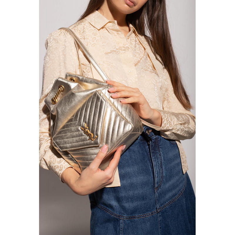 Wholesale Luxury Ysl Saint Laurent Joe Backpack 672609 In Champagne Gold Lambskin - Image 2