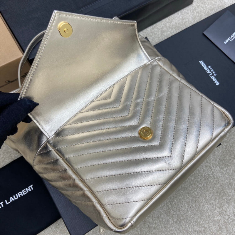 Wholesale Luxury Ysl Saint Laurent Joe Backpack 672609 In Champagne Gold Lambskin - Image 12