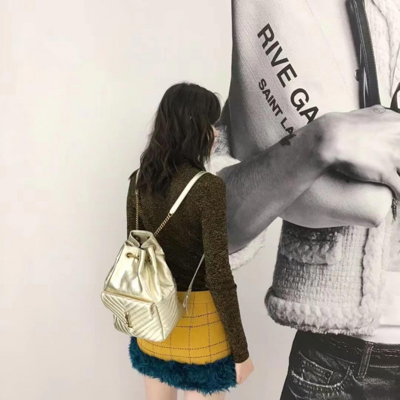 Wholesale Luxury Ysl Saint Laurent Joe Backpack 672609 In Champagne Gold Lambskin - Image 3