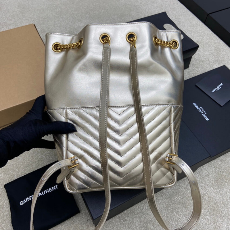 Wholesale Luxury Ysl Saint Laurent Joe Backpack 672609 In Champagne Gold Lambskin - Image 8