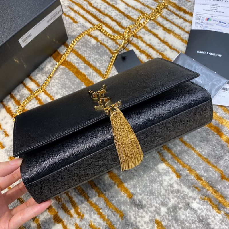 Wholesale Luxury Ysl Saint Laurent Kate Medium With Tassel In Grain De Poudre Leather 354119 Black - Image 6