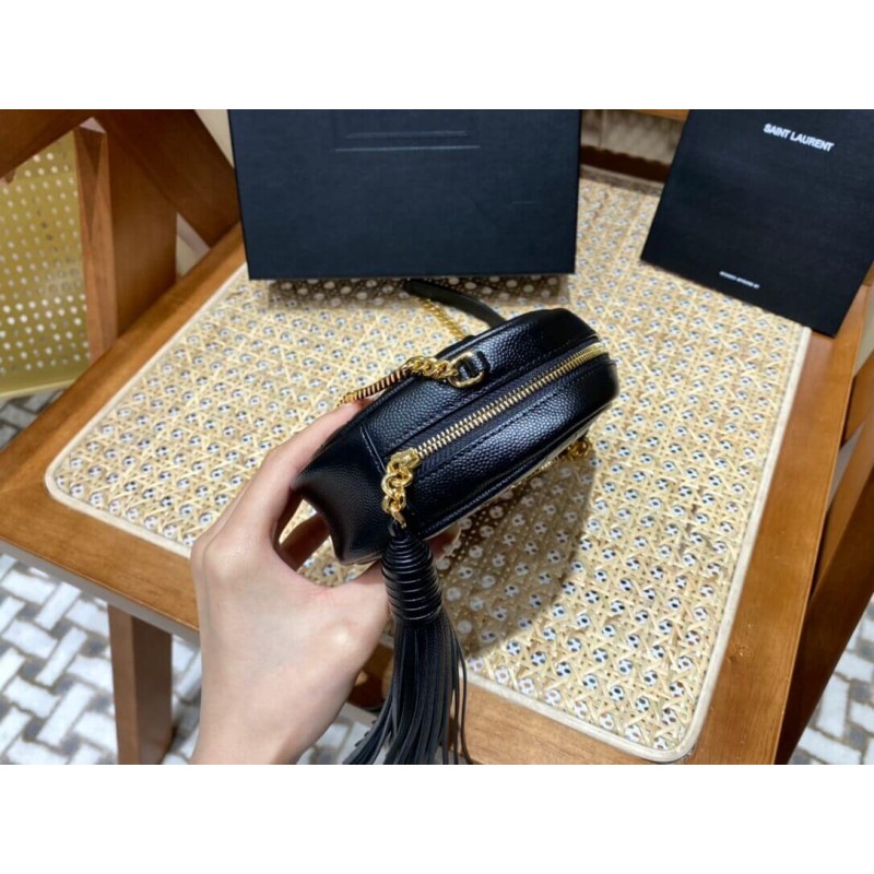 Wholesale Luxury Ysl Saint Laurent Lou Mini Camera Bag 585040 In Grain Leather Black - Image 7