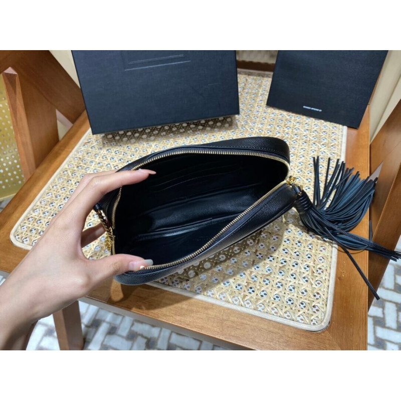 Wholesale Luxury Ysl Saint Laurent Lou Mini Camera Bag 585040 In Grain Leather Black - Image 9