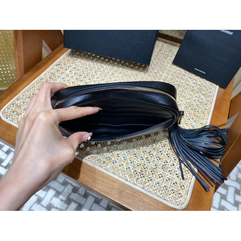 Wholesale Luxury Ysl Saint Laurent Lou Mini Camera Bag 585040 In Grain Leather Black - Image 10