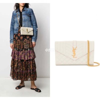 Alternative view of Wholesale Luxury Ysl Saint Laurent Monogram Chain Wallet In Mix Matelasse Grain Leather 620280