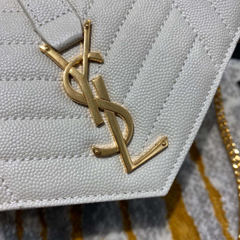 Wholesale Luxury Ysl Saint Laurent Monogram Chain Wallet In Mix Matelasse Grain Leather 620280 - Image 13