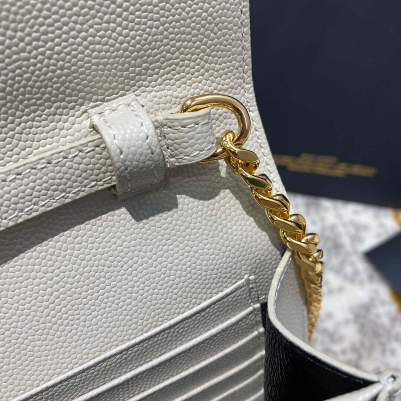 Wholesale Luxury Ysl Saint Laurent Monogram Chain Wallet In Mix Matelasse Grain Leather 620280 - Image 14