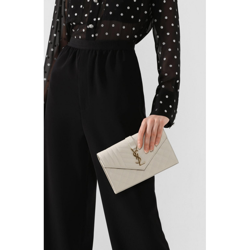 Wholesale Luxury Ysl Saint Laurent Monogram Chain Wallet In Mix Matelasse Grain Leather 620280 - Image 4