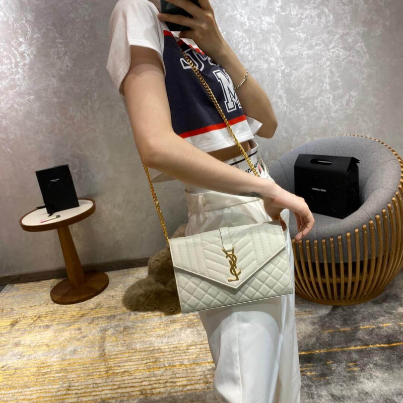 Wholesale Luxury Ysl Saint Laurent Monogram Chain Wallet In Mix Matelasse Grain Leather 620280 - Image 6