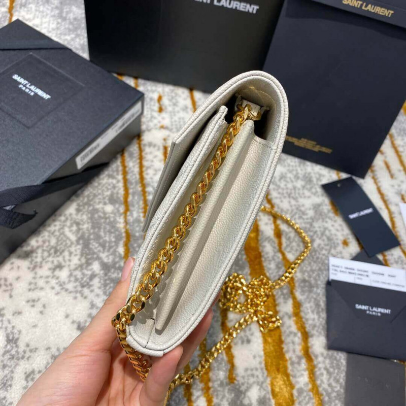 Wholesale Luxury Ysl Saint Laurent Monogram Chain Wallet In Mix Matelasse Grain Leather 620280 - Image 9