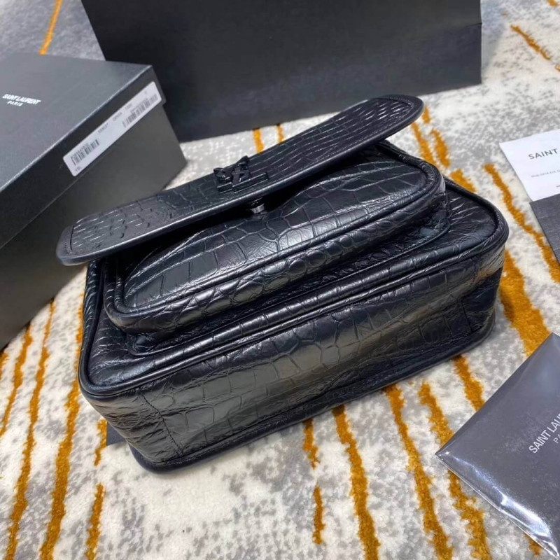 Wholesale Luxury Ysl Saint Laurent Niki Baby In Soft Crocodile-Embossed Leather 533037 - Image 5
