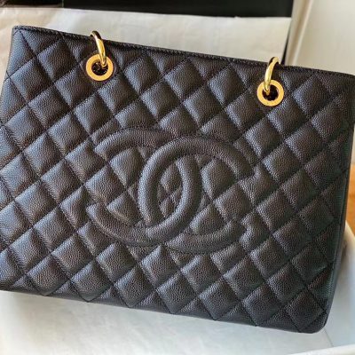 Alternative view of Wholesale Luxury Chanel Grand Shopping Black Tote Quilted Caviar A50995