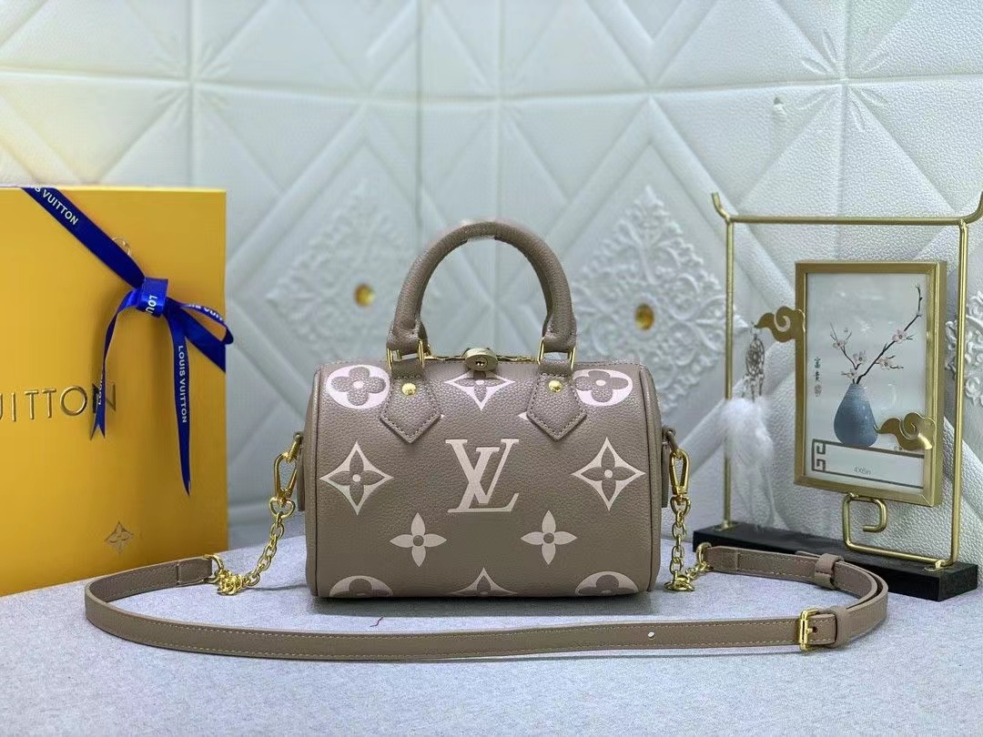 Wholesale Luxury Louis Vuitton Speedy Bandoulière 20 Bicolor Monogram Empreinte Leather M46575