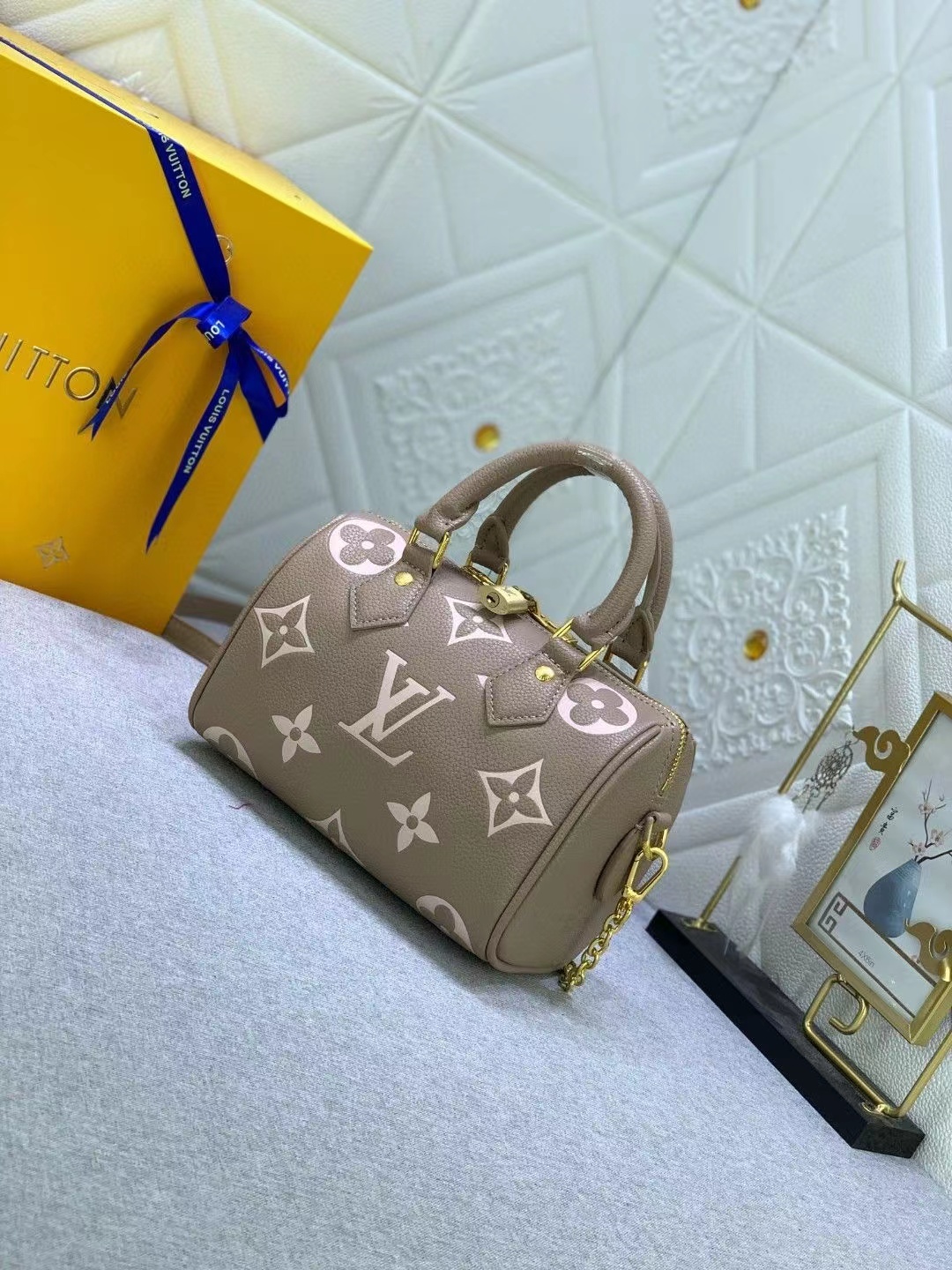 Wholesale Luxury Louis Vuitton Speedy Bandoulière 20 Bicolor Monogram Empreinte Leather M46575 - Image 6