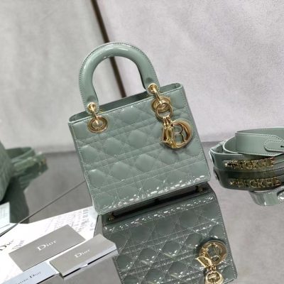 Wholesale Luxury Small Lady Dior My Abcdior Bag Ethereal Green Cannage Lambskin M0538Onge_M73H