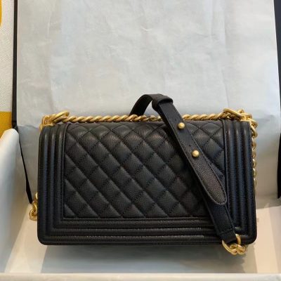 Alternative view of Wholesale Luxury Chanel Boy Chanel Chain Shoulder Bag A67086 Caviar Skin Black Used Women Shw