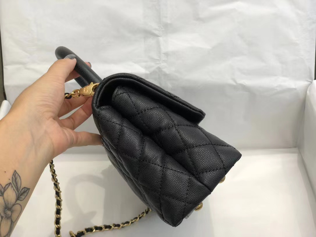 Wholesale Luxury Chanel Coco Handle Black 24*14*10Cm A92990 - Image 5