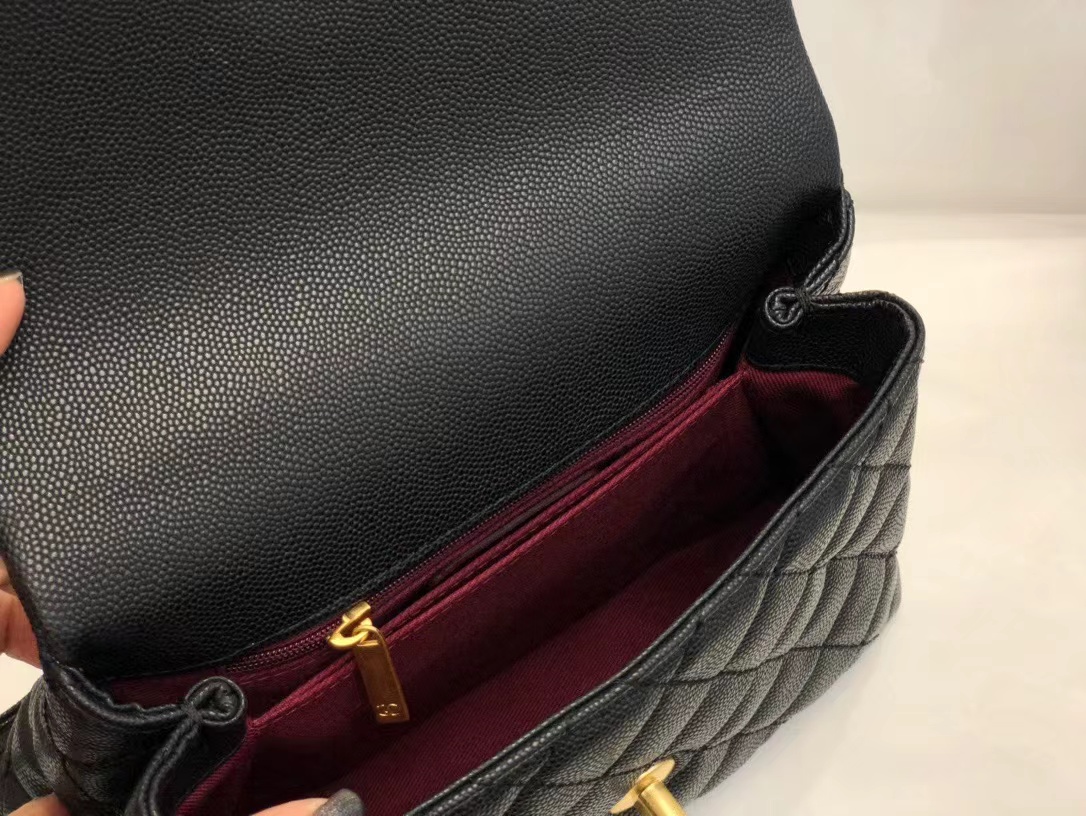 Wholesale Luxury Chanel Coco Handle Black 24*14*10Cm A92990 - Image 7