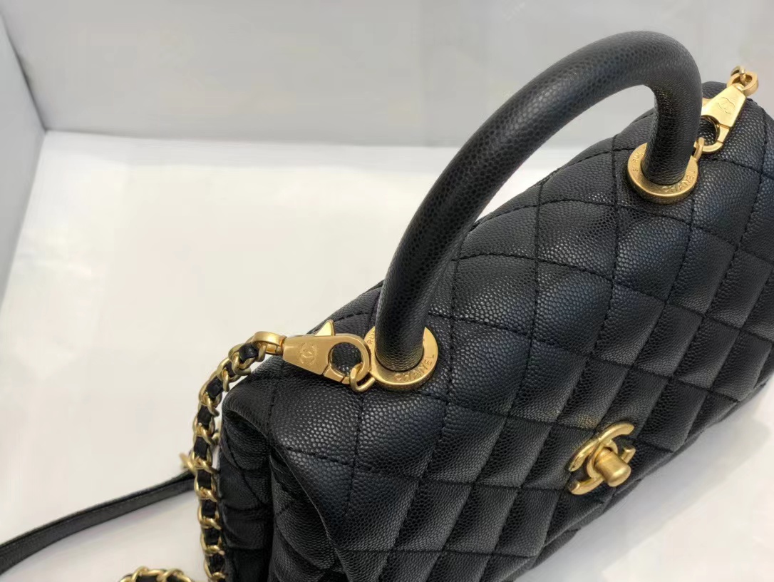 Wholesale Luxury Chanel Coco Handle Black 24*14*10Cm A92990 - Image 8
