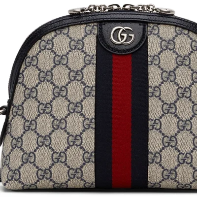 Wholesale Luxury Gucci Ophidia Gg Small Shoulder Bag Beige And Blue Gg Supreme Canvas 499621