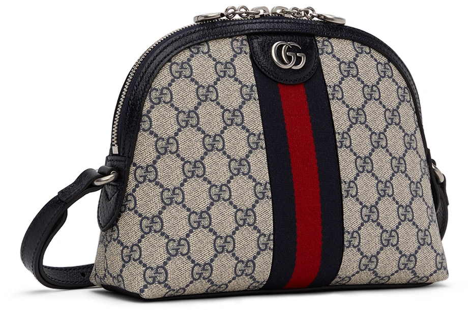 Wholesale Luxury Gucci Ophidia Gg Small Shoulder Bag Beige And Blue Gg Supreme Canvas 499621 - Image 2