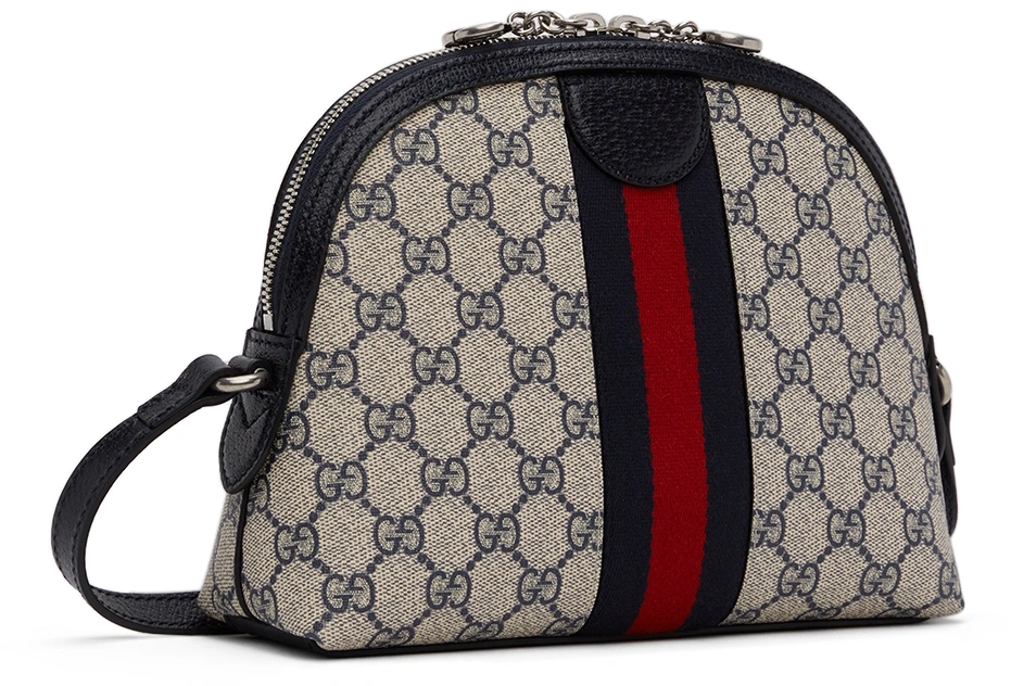 Wholesale Luxury Gucci Ophidia Gg Small Shoulder Bag Beige And Blue Gg Supreme Canvas 499621 - Image 4