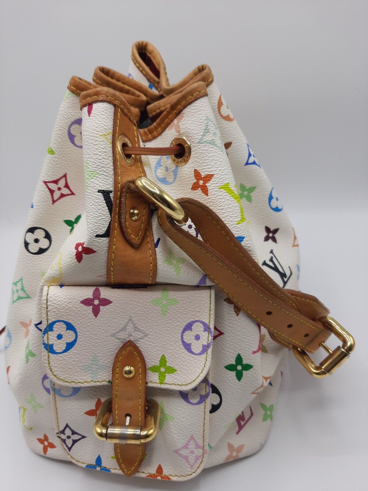 Wholesale Luxury Louis Vuitton Monogram Multi Color White Petit Noe Bag M42229 - Image 4