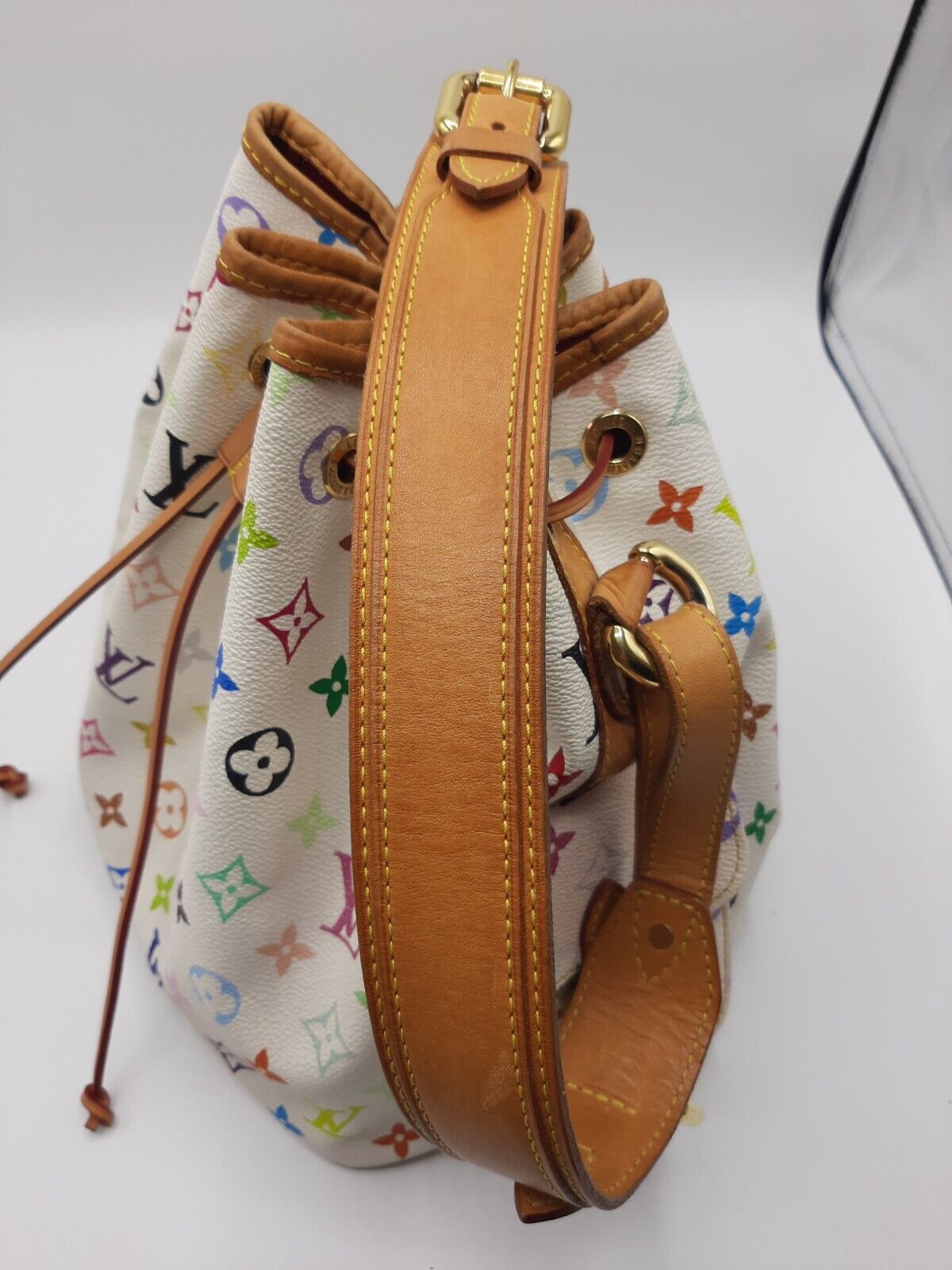 Wholesale Luxury Louis Vuitton Monogram Multi Color White Petit Noe Bag M42229 - Image 5