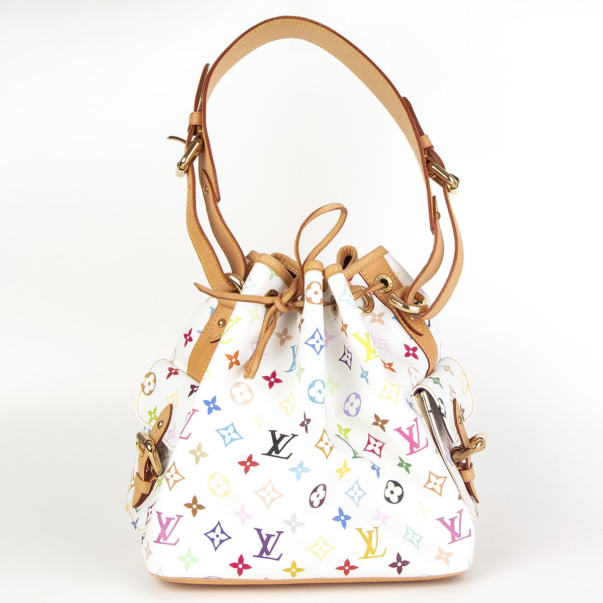 Wholesale Luxury Louis Vuitton Monogram Multi Color White Petit Noe Bag M42229