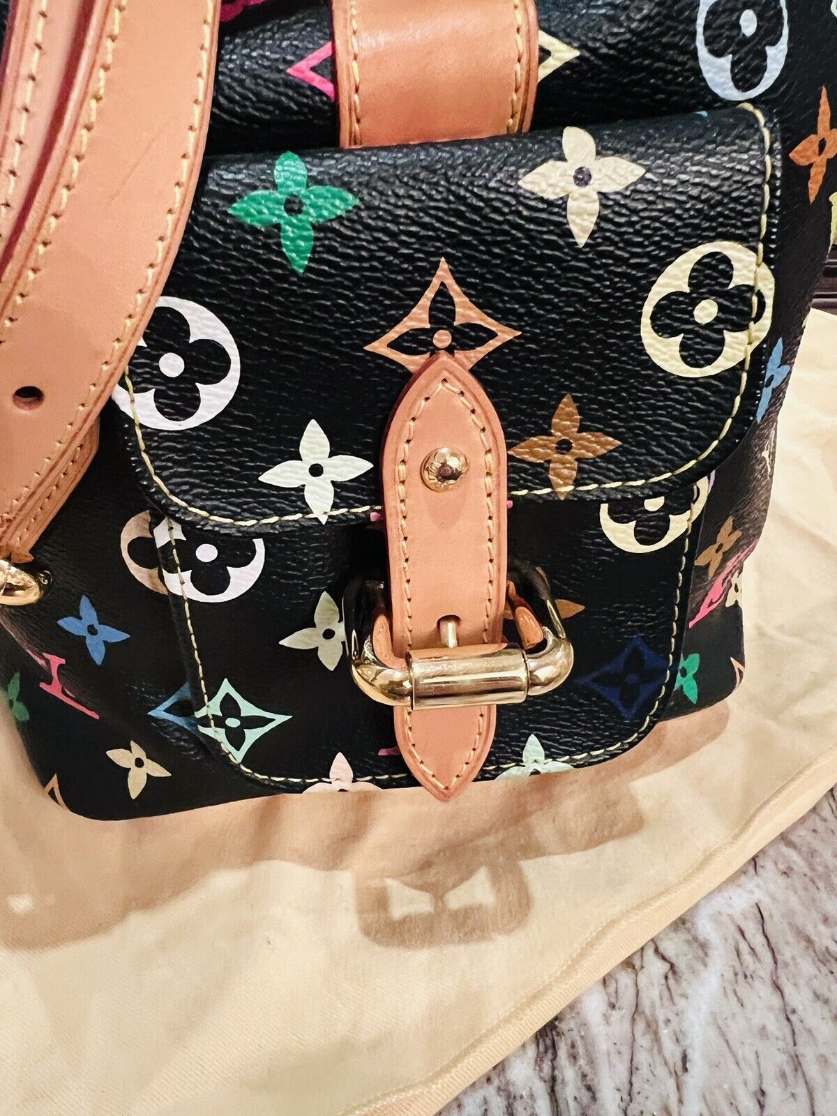 Wholesale Luxury Louis Vuitton Monogram Multi Color Black Petit Noe Bag M42230 - Image 7