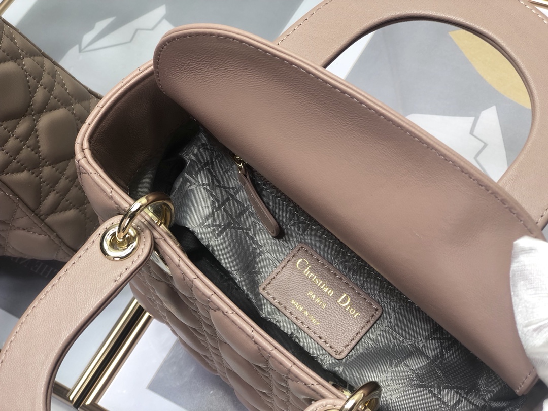Wholesale Luxury Dior Medium Lady Dior Bag Cherry Rose Des Vents Patent Cannage Calfskin M0565Owcb_M49P - Image 8