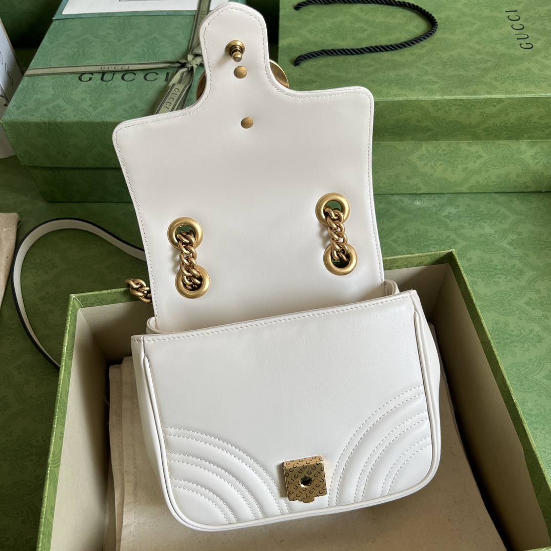 Wholesale Luxury Gucci Marmont Gg White 739682 - Image 4