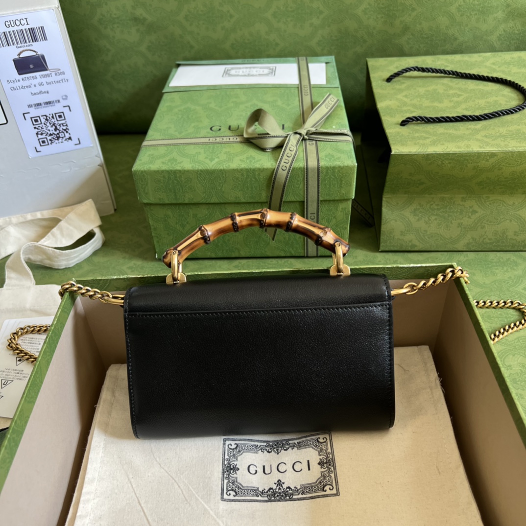 Wholesale Luxury Gucci Gg Small Top Handle Bag With Bamboo 675794 - Image 4