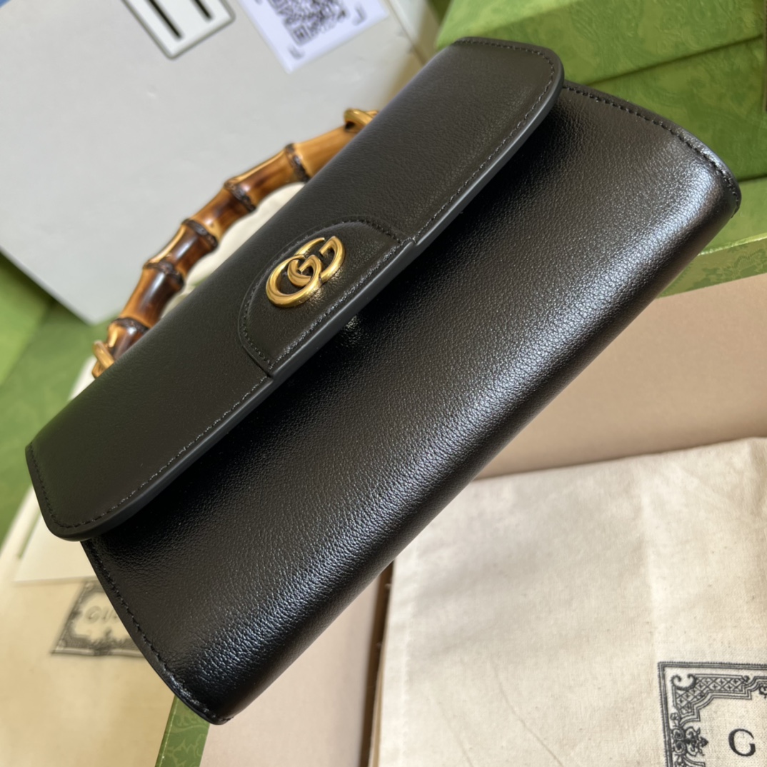Wholesale Luxury Gucci Gg Small Top Handle Bag With Bamboo 675794 - Image 3