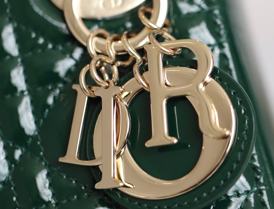Wholesale Luxury Dior Mini Lady Dior Bag Emerald Green Patent Cannage Calfskin M0505Owcb_M81C - Image 4