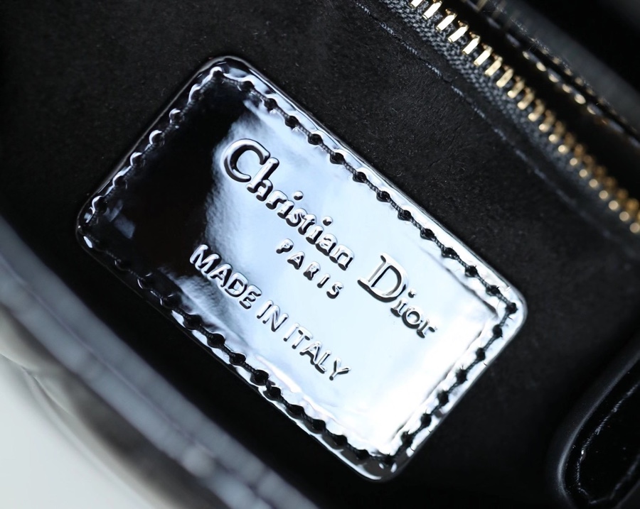 Wholesale Luxury Dior Mini Lady Dior Bag Black Patent Cannage Calfskin M0565Pwrt_M900A - Image 2