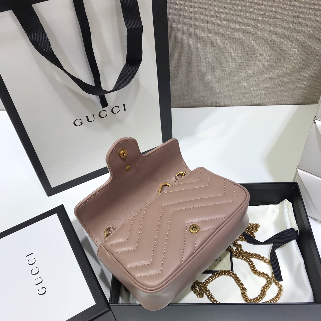 Wholesale Luxury Gucci Gg Marmont Matelasse Super Mini Bag Light Purple 476433 - Image 4