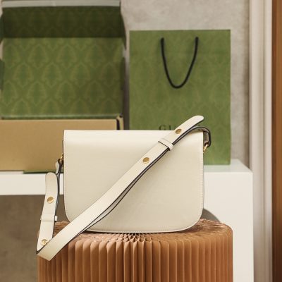 Alternative view of Wholesale Luxury Gucci Horsebit 1955 Shoulder Bag 602204 White Leather