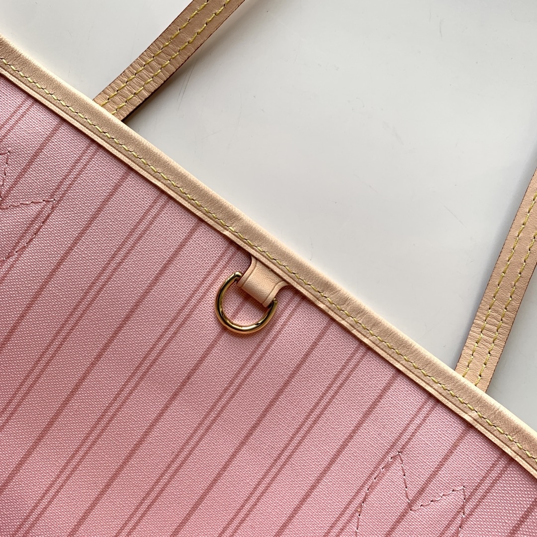Wholesale Luxury Louis Vuitton Damier Azur Neverfull Pink Pm/Mm/Gm M41603 - Image 5