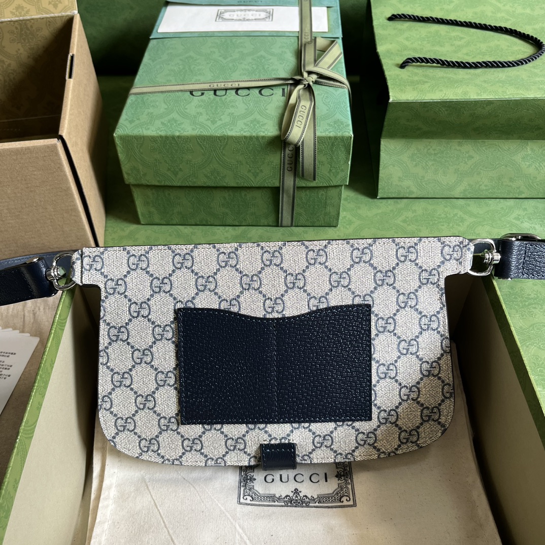 Wholesale Luxury Gucci Blondie Belt Bag Gg Supreme Canvas Grey 718154 - Image 7