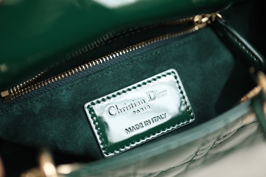 Wholesale Luxury Dior Mini Lady Dior Bag Emerald Green Patent Cannage Calfskin M0505Owcb_M81C - Image 7