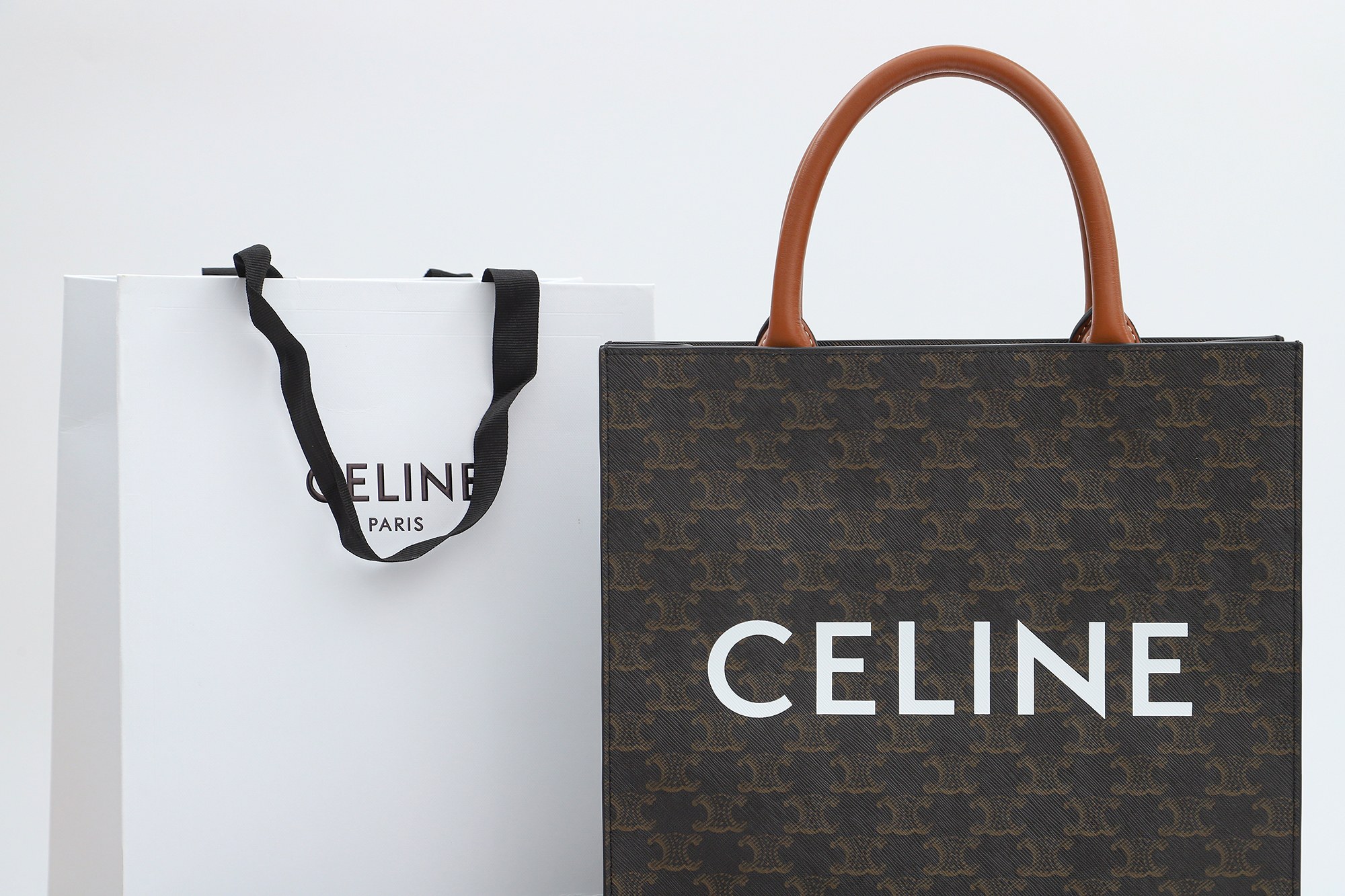 Wholesale Luxury Celine Small Cabas Vertical In Triomphe Canvas - Image 5