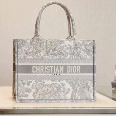 Wholesale Luxury Dior Book Tote Gray Toile De Jouy Embroidery