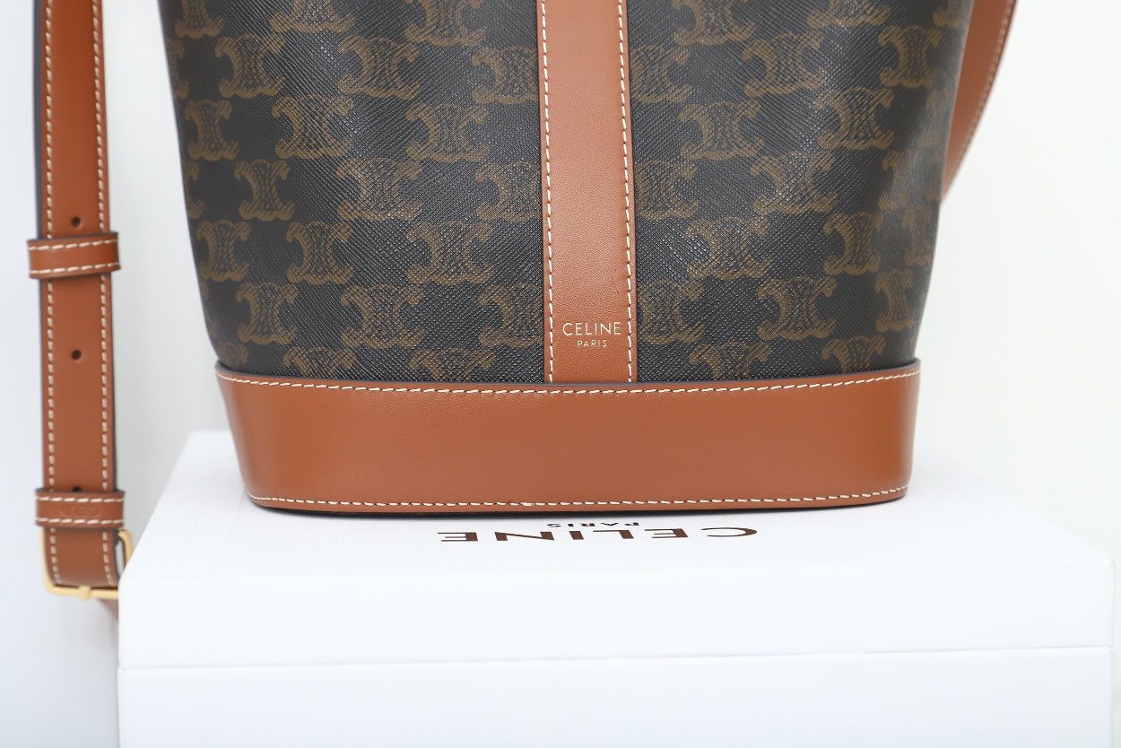 Wholesale Luxury Celine Medium Bucket In Triomphe - Image 7