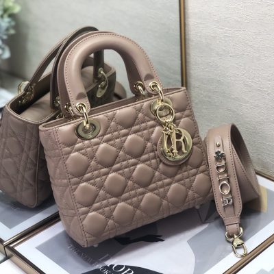 Wholesale Luxury Dior Medium Lady Dior Bag Cherry Rose Des Vents Patent Cannage Calfskin M0565Owcb_M49P
